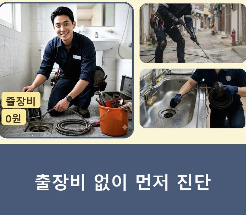 성남시분당구 백현동 욕실 배수구막힘 출장비 무료 현장 작업 사진 - 배관해결사