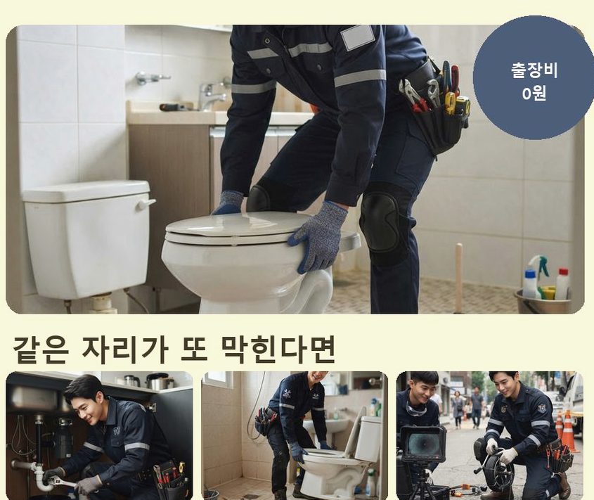 안양시동안구 범계동 하수구막힘 고압세척·관통 작업 모습