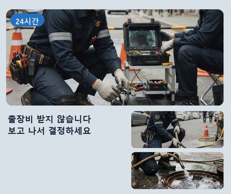 부천시소사구 범박동 세면대막힘 긴급출동 현장 작업 사진 - 배관해결사