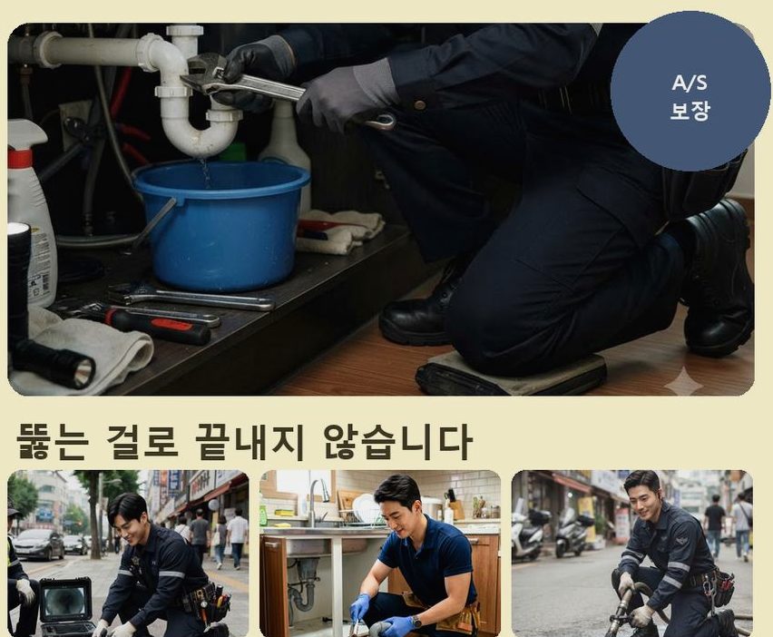 남양주시 별내동 세탁기 배수구막힘 가격 안내 현장 작업 사진 - 배관해결사