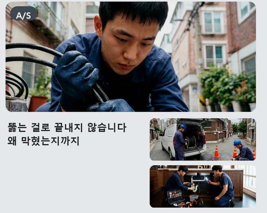 남양주시 별내면광전리 하수구막힘 전문 업체 현장 작업 사진 - 배관해결사