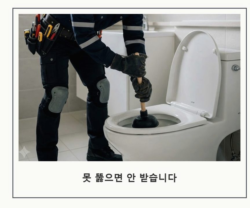 이천시 신둔면고척리 변기막힘 고압세척·관통 작업 모습