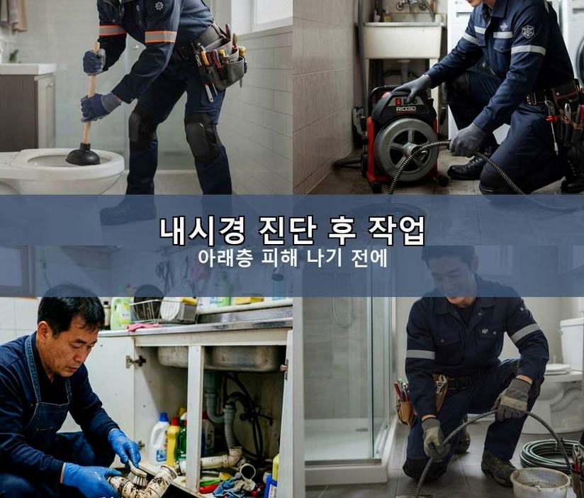 부천시소사구 송내동 고압세척 빠른 해결 현장 작업 사진 - 배관해결사