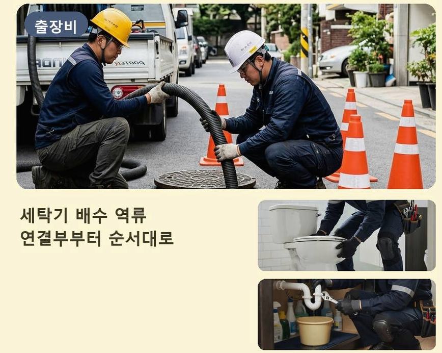 부천시소사구 송내동 세면대막힘 가격 안내 현장 작업 사진 - 배관해결사