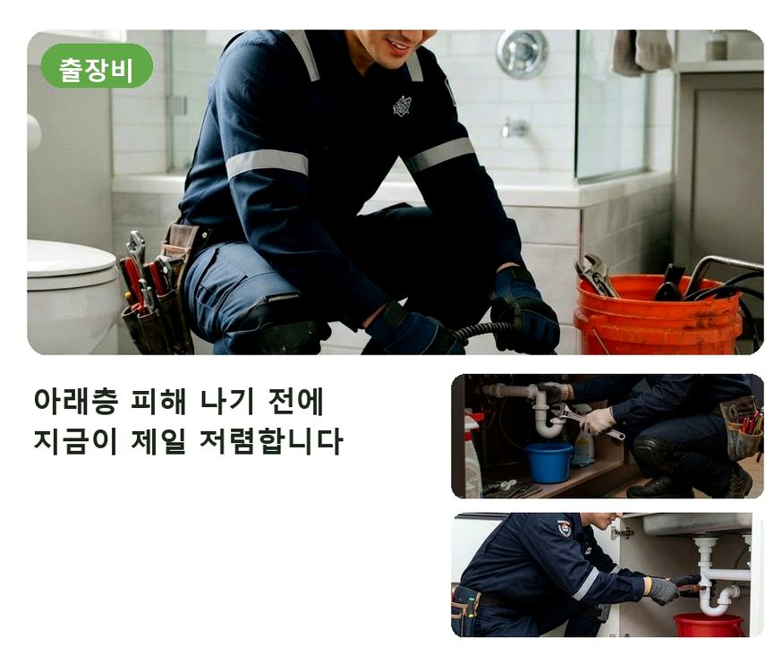 부천시소사구 심곡본동 배수구막힘 고압세척·관통 작업 모습