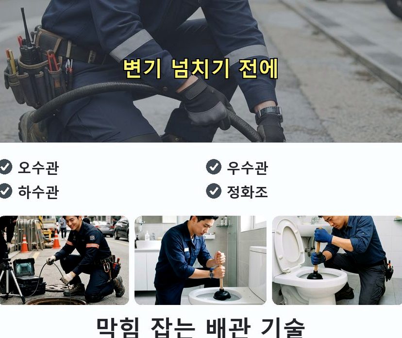 부천시소사구 옥길동 베란다 배수구막힘 당일 처리 현장 작업 사진 - 배관해결사