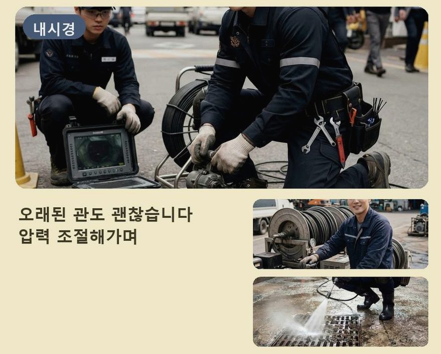 서울 은평구 불광동 고압세척 업체 현장 작업 사진 - 배관해결사