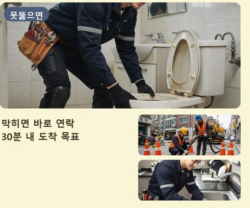 서울 은평구 불광동 오수관막힘 전문 업체 현장 작업 사진 - 배관해결사