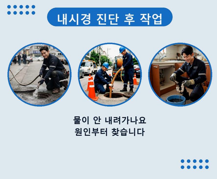 서울 은평구 불광동 하수구 역류 업체 현장 작업 사진 - 배관해결사