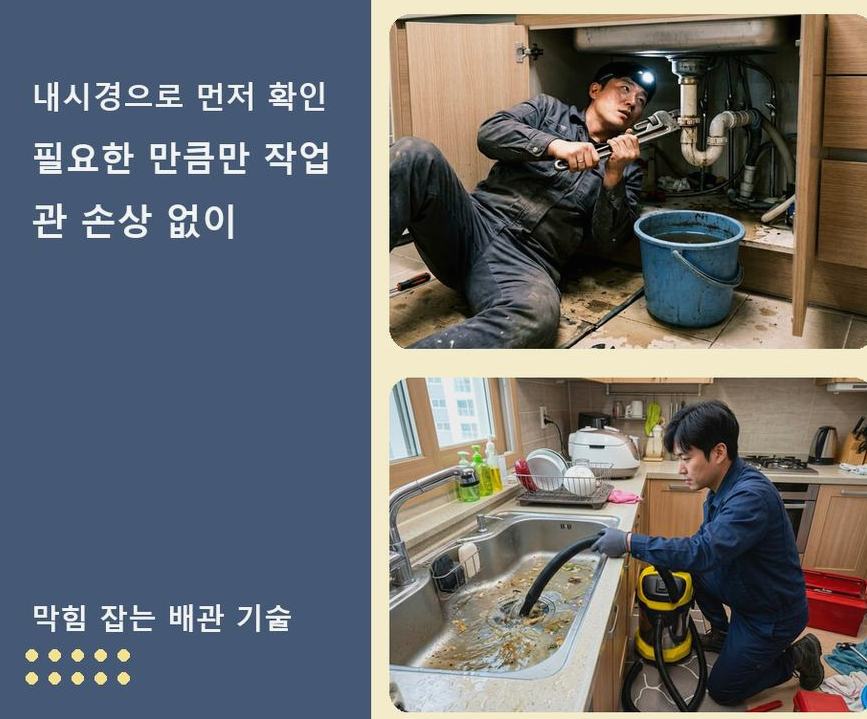 안양시동안구 비산동 하수구막힘 24시 출동 현장 작업 사진 - 배관해결사