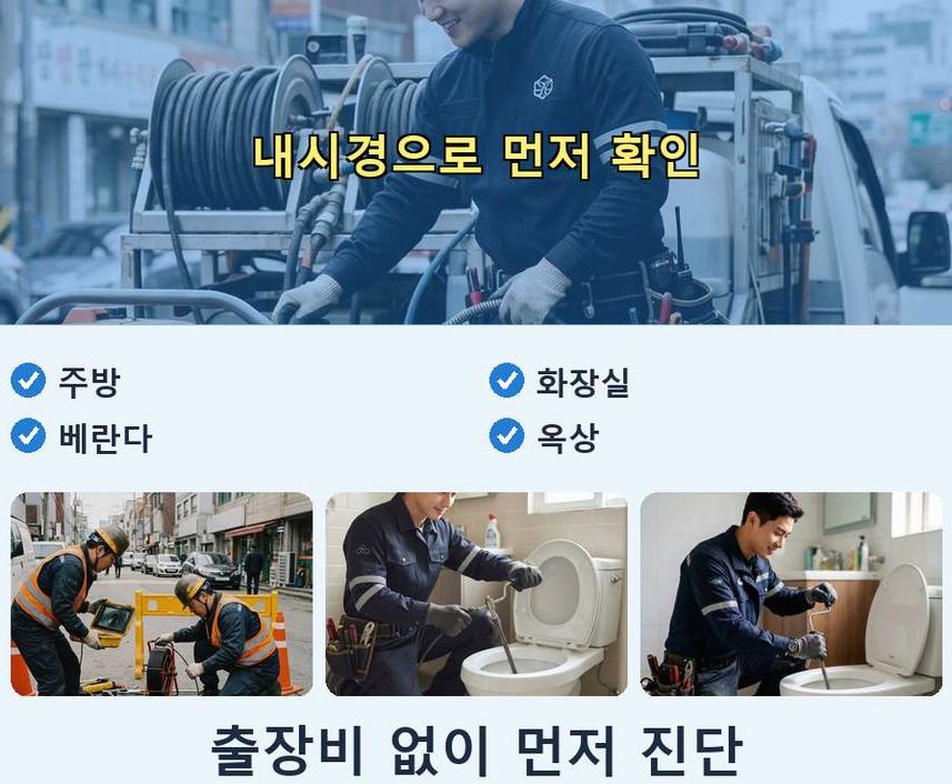 평택시 비전동 하수구막힘 전문 업체 현장 작업 사진 - 배관해결사