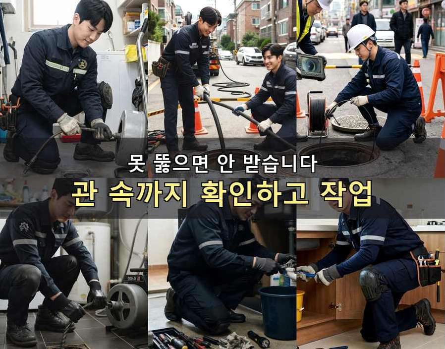 이천시 사음동 배수구막힘 당일 처리 현장 작업 사진 - 배관해결사