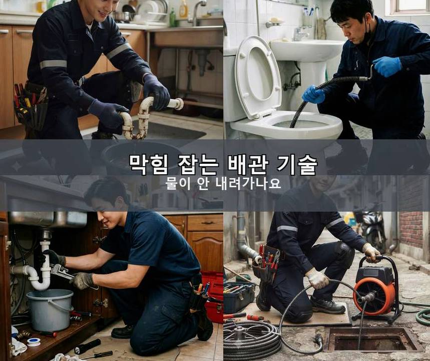 서울 중구 삼각동 싱크대막힘 고압세척·관통 작업 모습