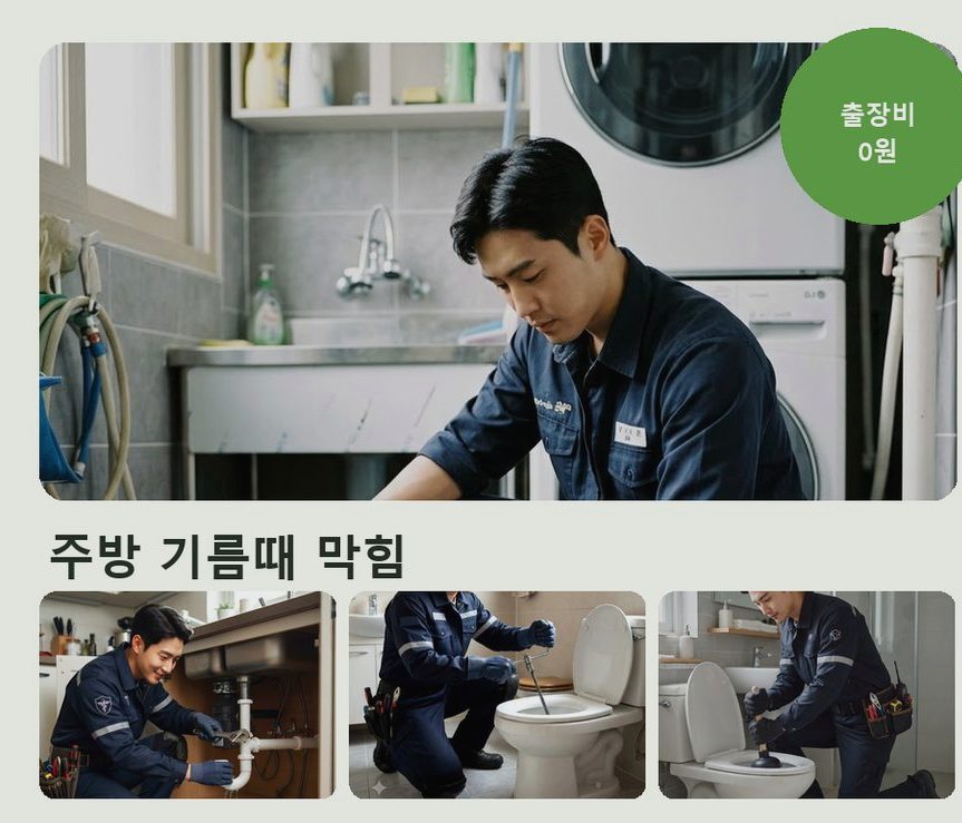 시흥시 산현동 하수구막힘 전문 업체 현장 작업 사진 - 배관해결사