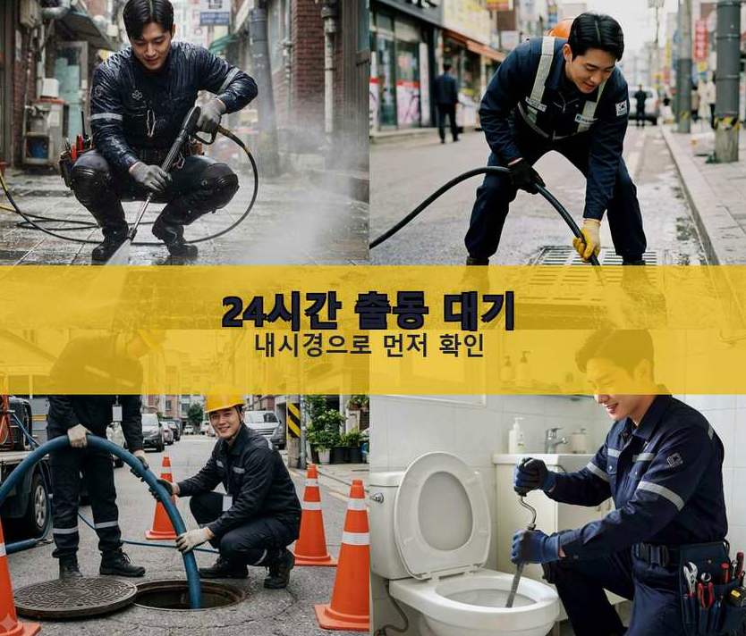 서울 강북구 삼각산동 하수구 냄새 원인 진단 현장 작업 사진 - 배관해결사