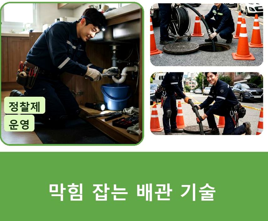 서울 강북구 송중동 고압세척 고압세척·관통 작업 모습