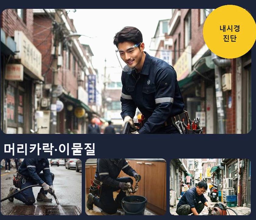서울 송파구 삼전동 배수구막힘 원인 진단 현장 작업 사진 - 배관해결사