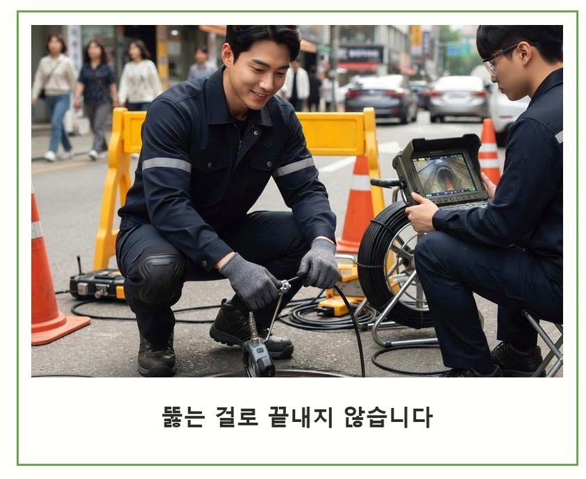 서울 송파구 송파동 싱크대막힘 고압세척·관통 작업 모습
