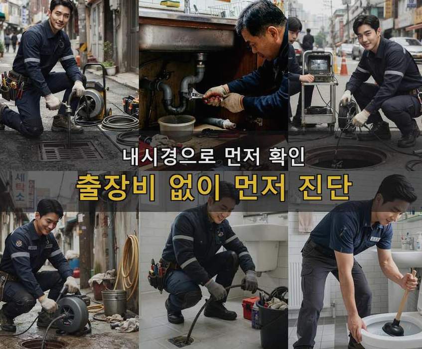 성남시분당구 삼평동 배수구막힘 긴급출동 현장 작업 사진 - 배관해결사