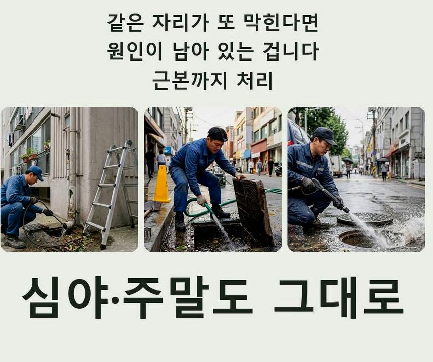 성남시중원구 상대원동 고압세척 업체 현장 작업 사진 - 배관해결사