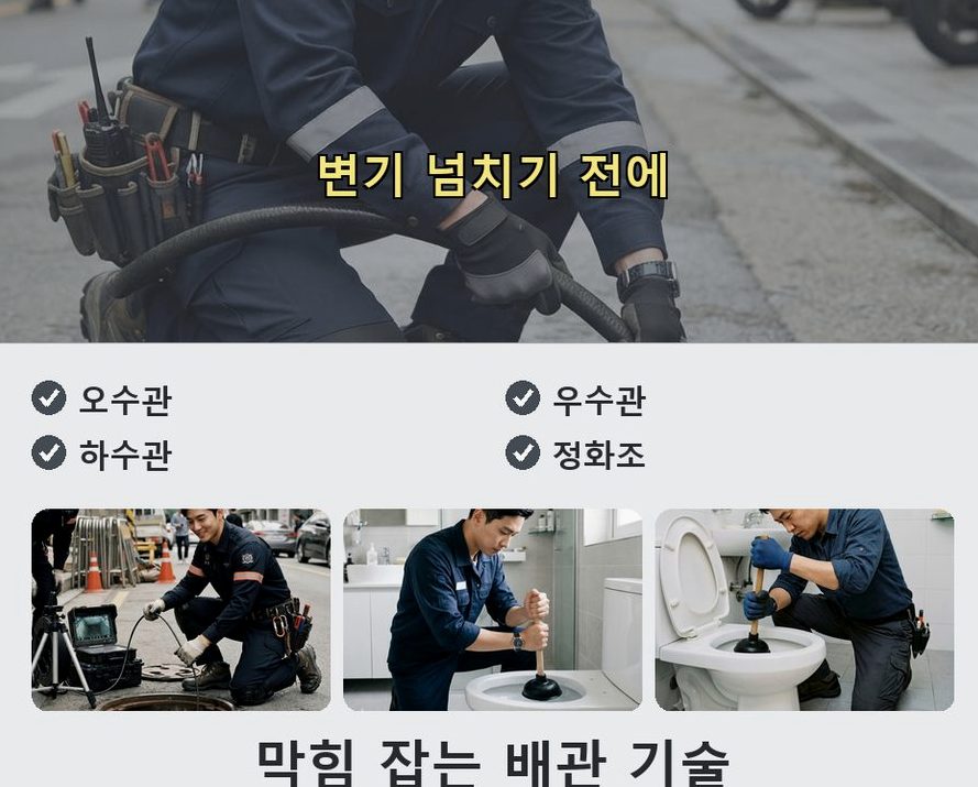 성남시중원구 상대원동 배수구막힘 긴급출동 현장 작업 사진 - 배관해결사