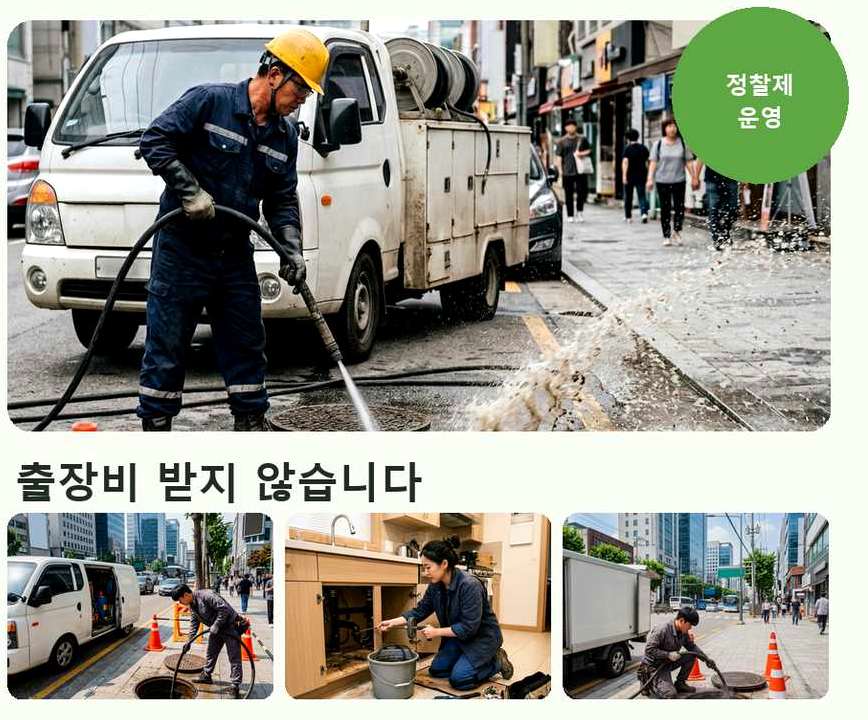 서울 용산구 서계동 하수구막힘 24시 출동 현장 작업 사진 - 배관해결사