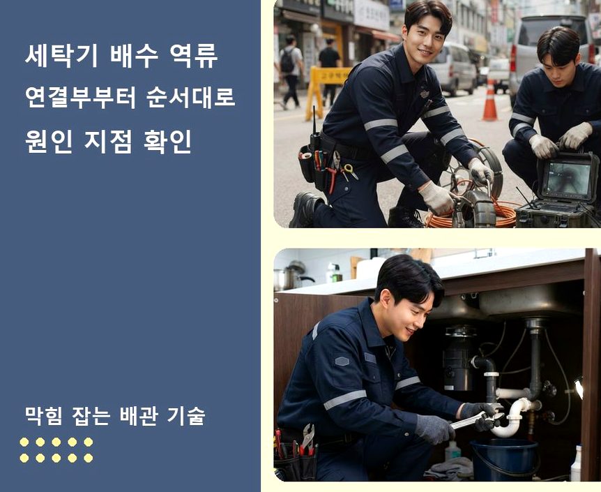서울 은평구 불광동 싱크대막힘 고압세척·관통 작업 모습