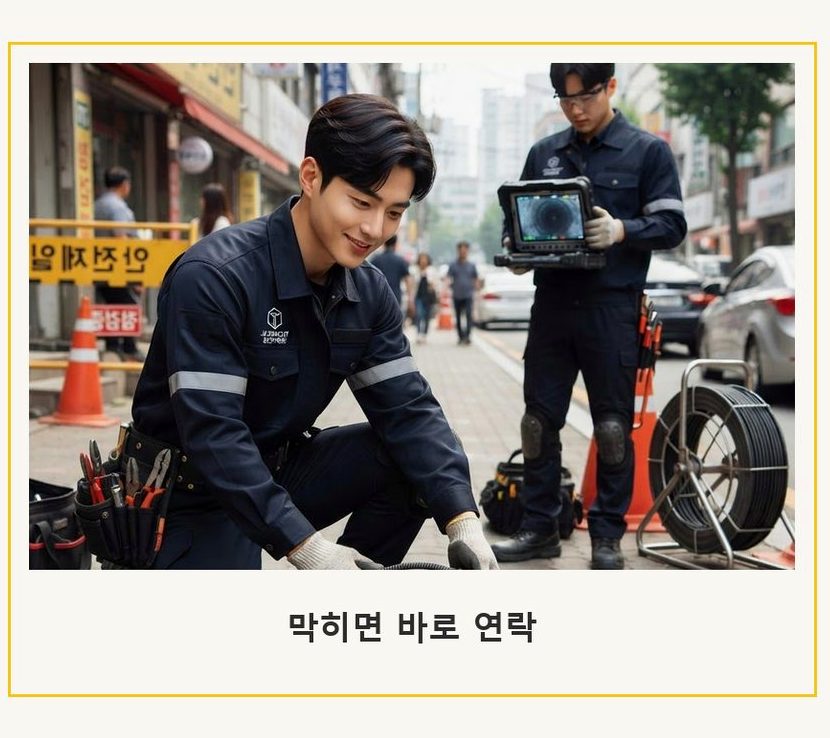 서울 마포구 중동 배수구막힘 원인 진단 현장 작업 사진 - 배관해결사