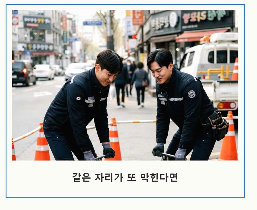 서울 송파구 장지동 배수구막힘 뚫음 현장 작업 사진 - 배관해결사