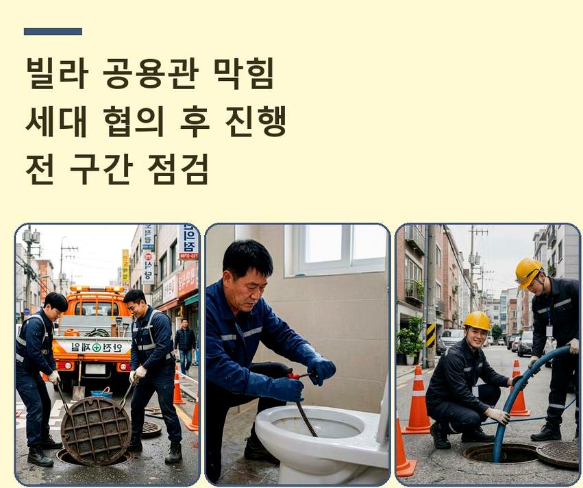 서울 은평구 신사동 배수구막힘 가격 안내 현장 작업 사진 - 배관해결사