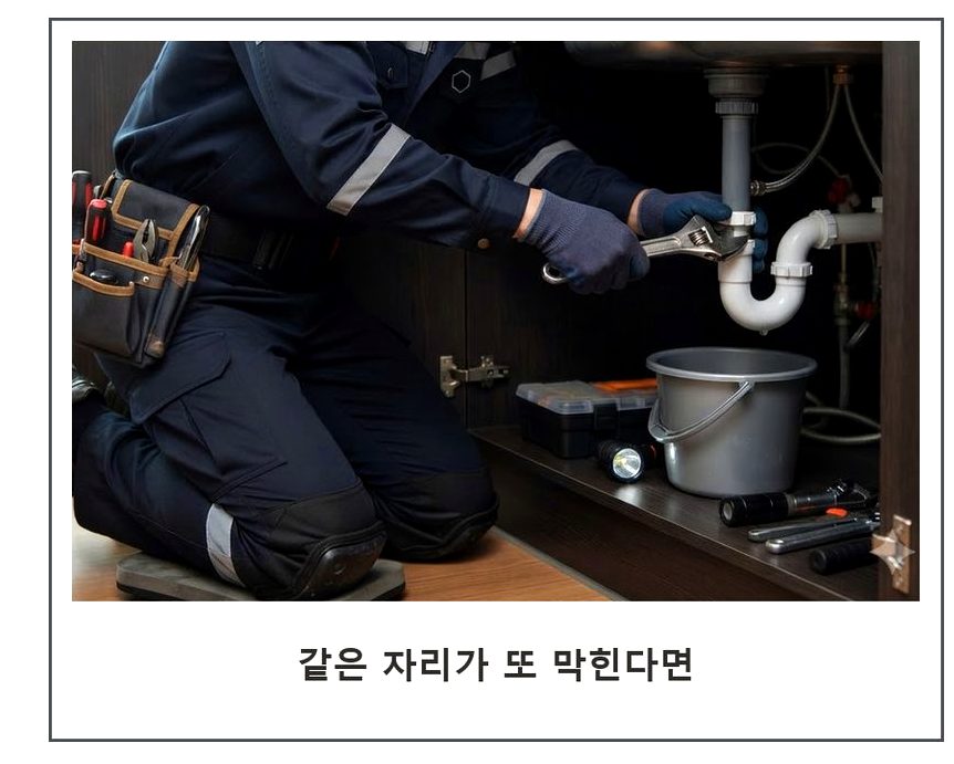 서울 은평구 신사동 세면대막힘 비용 현장 작업 사진 - 배관해결사