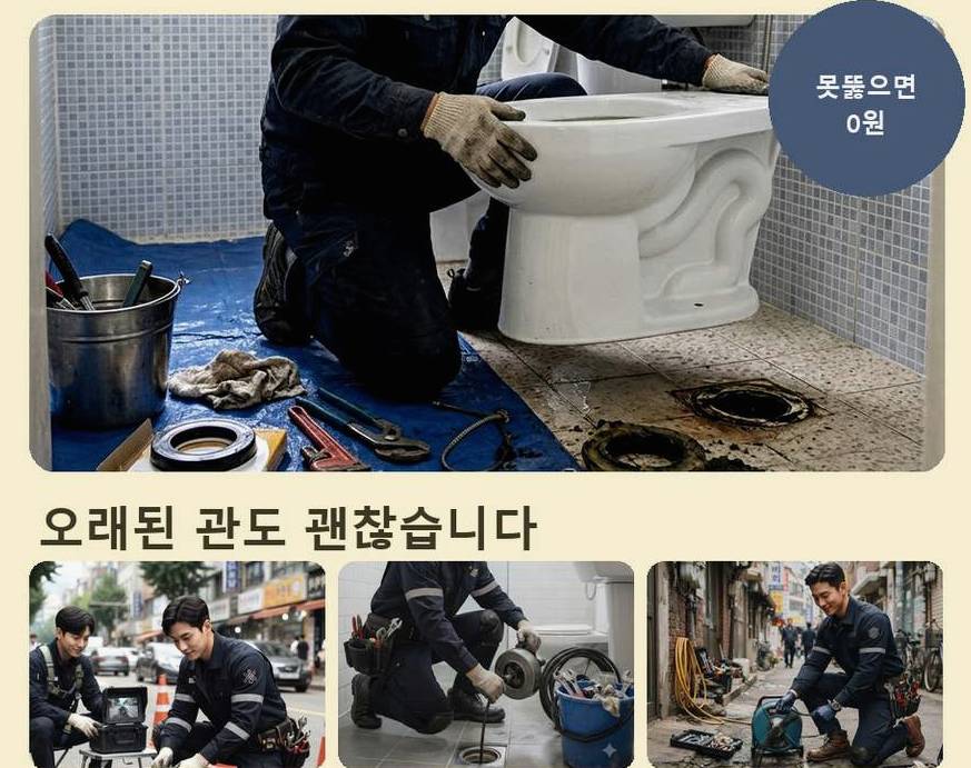 서울 서초구 서초동 싱크대막힘 야간 출동 현장 작업 사진 - 배관해결사