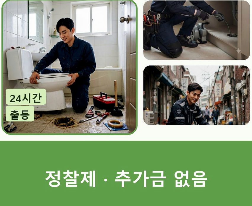 평택시 서탄면금각리 배수구막힘 가격 안내 현장 작업 사진 - 배관해결사