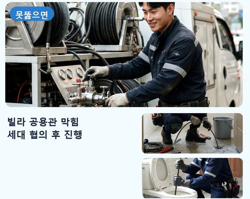 안양시만안구 석수동 변기막힘 가격 안내 현장 작업 사진 - 배관해결사
