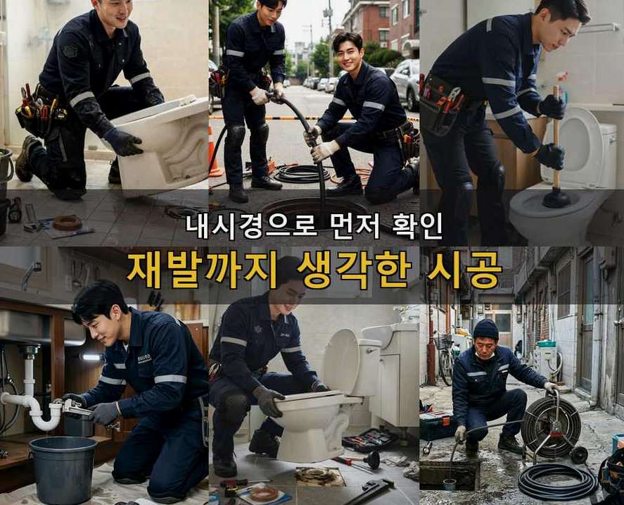 성남시분당구 궁내동 배관청소 긴급출동 현장 작업 사진 - 배관해결사