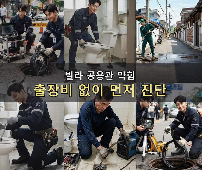 성남시분당구 금곡동 베란다 배수구막힘 당일 처리 현장 작업 사진 - 배관해결사