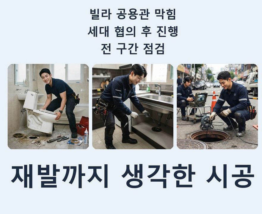 성남시분당구 금곡동 화장실 하수구막힘 출장비 무료 현장 작업 사진 - 배관해결사