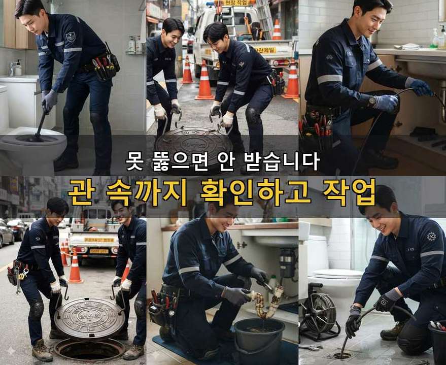 성남시분당구 대장동 세면대막힘 비용 현장 작업 사진 - 배관해결사