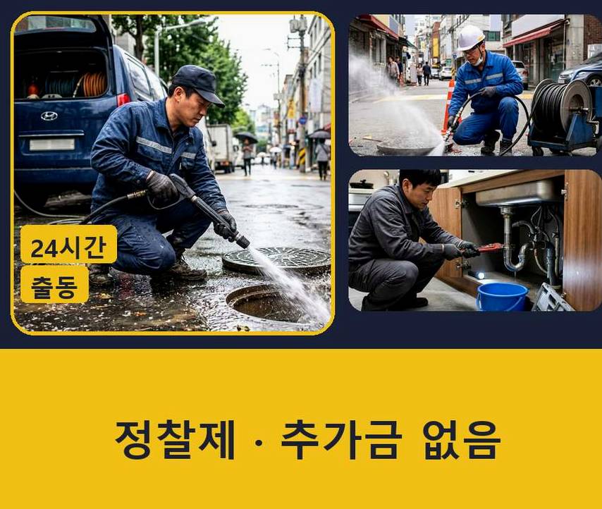 성남시분당구 대장동 오수관막힘 빠른 해결 현장 작업 사진 - 배관해결사