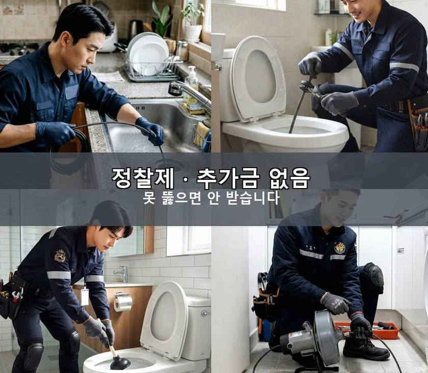 성남시분당구 석운동 변기막힘 고압세척·관통 작업 모습