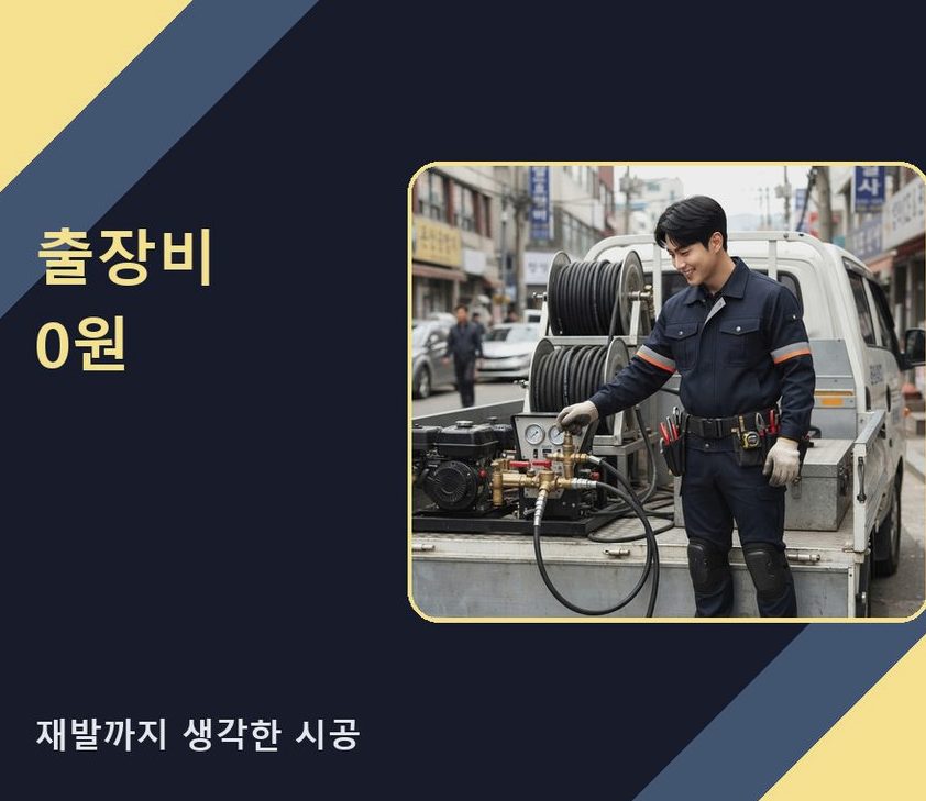 성남시중원구 갈현동 고압세척 전문 업체 현장 작업 사진 - 배관해결사