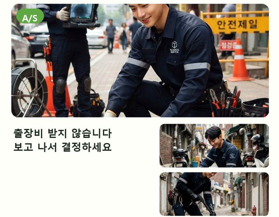 성남시중원구 갈현동 배수구막힘 고압세척·관통 작업 모습