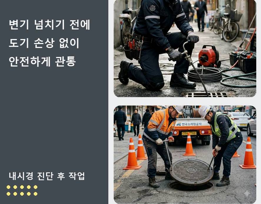 성남시중원구 갈현동 욕실 배수구막힘 전문 업체 현장 작업 사진 - 배관해결사