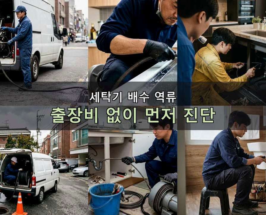 성남시중원구 갈현동 정화조막힘 긴급출동 현장 작업 사진 - 배관해결사