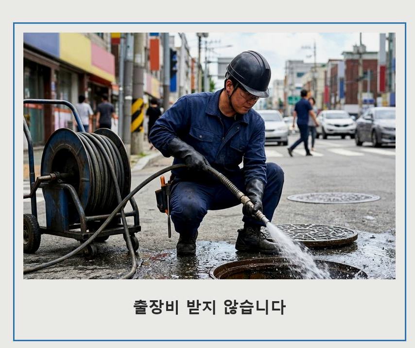 부천시소사구 소사본동 고압세척 출장비 무료 현장 작업 사진 - 배관해결사