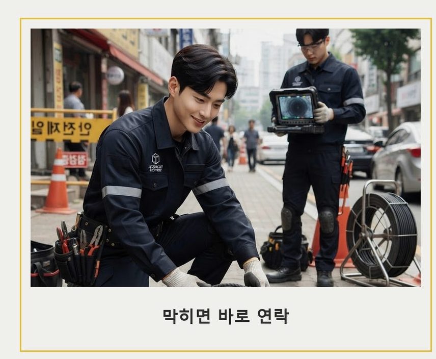 부천시소사구 소사본동 정화조막힘 당일 처리 현장 작업 사진 - 배관해결사