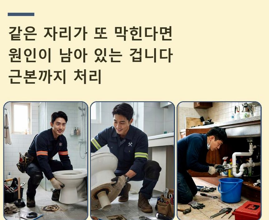 서울 강북구 송중동 변기막힘 가격 안내 현장 작업 사진 - 배관해결사