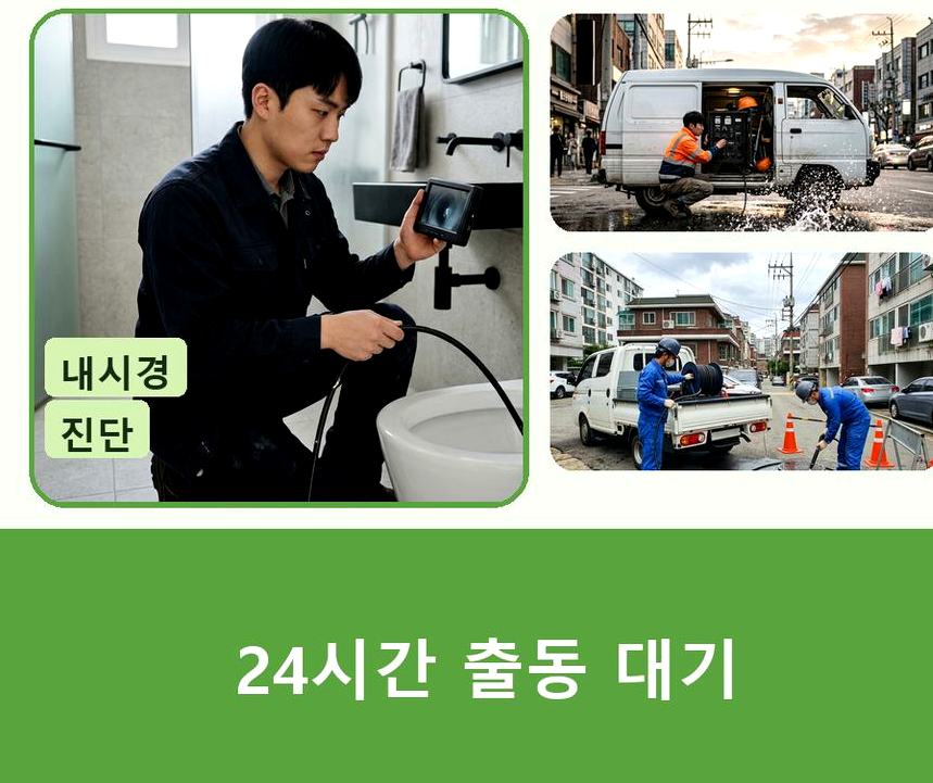 서울 강북구 송중동 욕실 배수구막힘 빠른 해결 현장 작업 사진 - 배관해결사