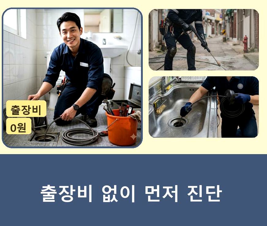 서울 강북구 송천동 싱크대막힘 업체 현장 작업 사진 - 배관해결사