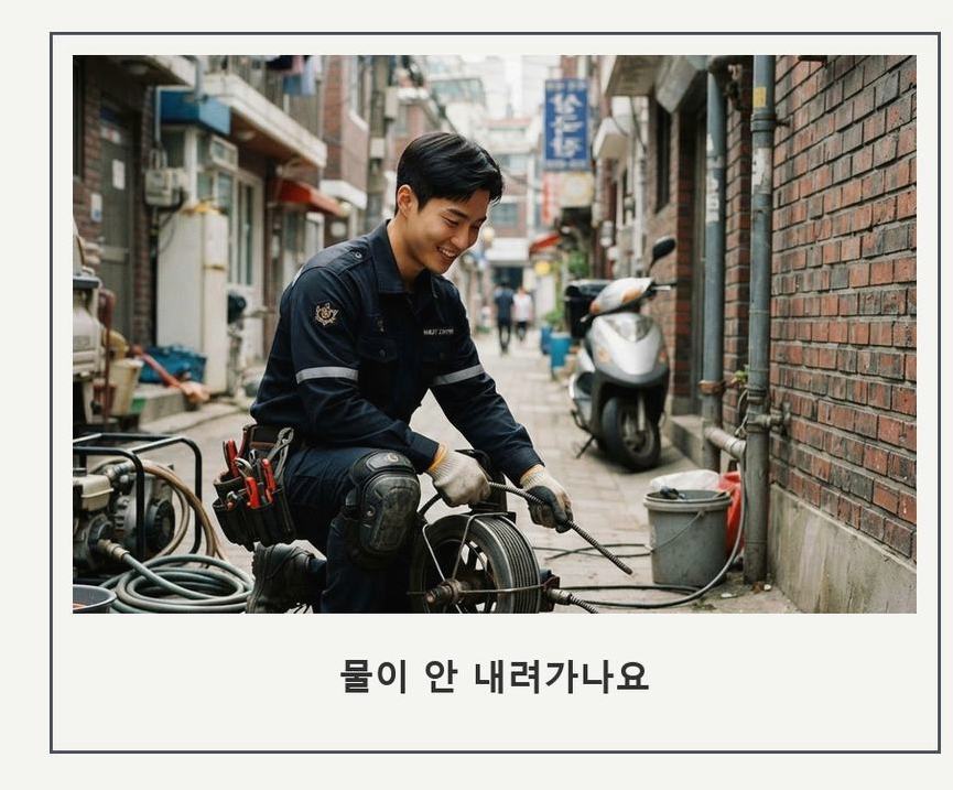 서울 은평구 수색동 고압세척 24시 출동 현장 작업 사진 - 배관해결사